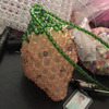 Woven beaded bracelet handmade, fruit small clutch bag, wallet, children's bag, decorations from pearl, bag strap, beads
