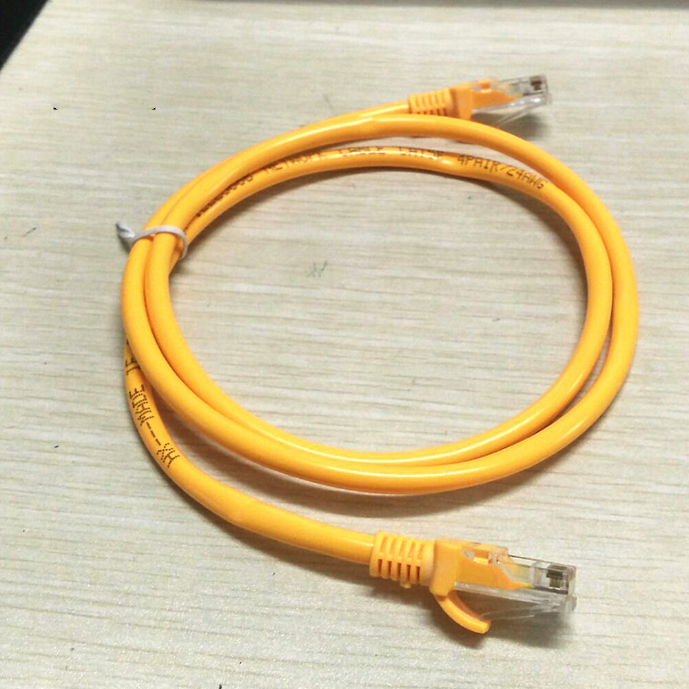 厂家直供 超五类网线电脑网络 宽带线工 网络线 黄色成品线 2米