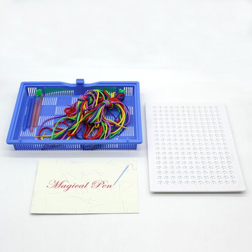 Factory direct sales of children's magic sticky thread board large box children's DIY hand threading drawing board early education toys