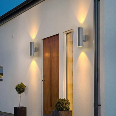 24v/220v單雙頭戶外壁燈Ip65防水室外柱頭燈庭院燈外牆走廊射燈