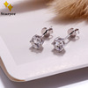 Six claw Morsang Ear Studs U.S.A Imported Morsang 50 branch DEF colour 18K Platinum Earrings quality goods men and women Customized