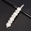 Hairgrip from pearl, woven hair accessory handmade with bow, European style, simple and elegant design, knit yourself