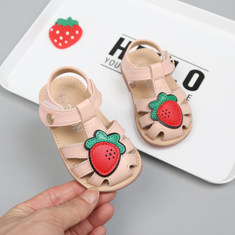 strawberry baby shoes