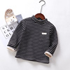 Children's long-sleeve for boys, shirt, T-shirt, jacket, high collar, long sleeve, children's clothing