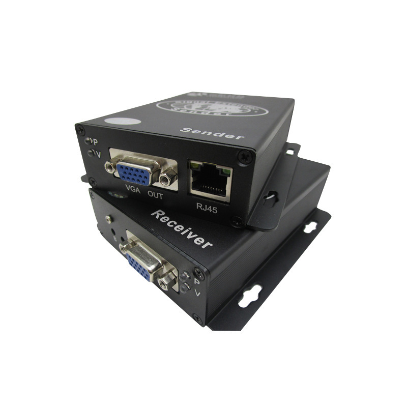 朗恒IPUVA-200D网线延长器 VGA+USB+Audio网络传输器 IP传输器