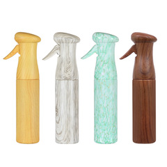 Factory Direct Supply Silk Wood Grain Spray Bottle 250ml Shampoo Bottle Divided Bottle PET Plastic Second Generation Pump Head Sustainable