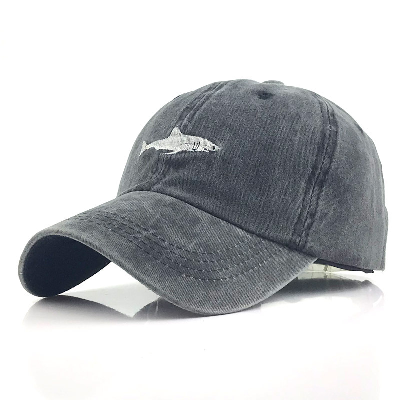 Crimping Rim Unisex Simple Style Embroidery Solid Color Fish Crimping Baseball Cap