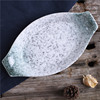 Ceramic Japanese tableware home use, with snowflakes