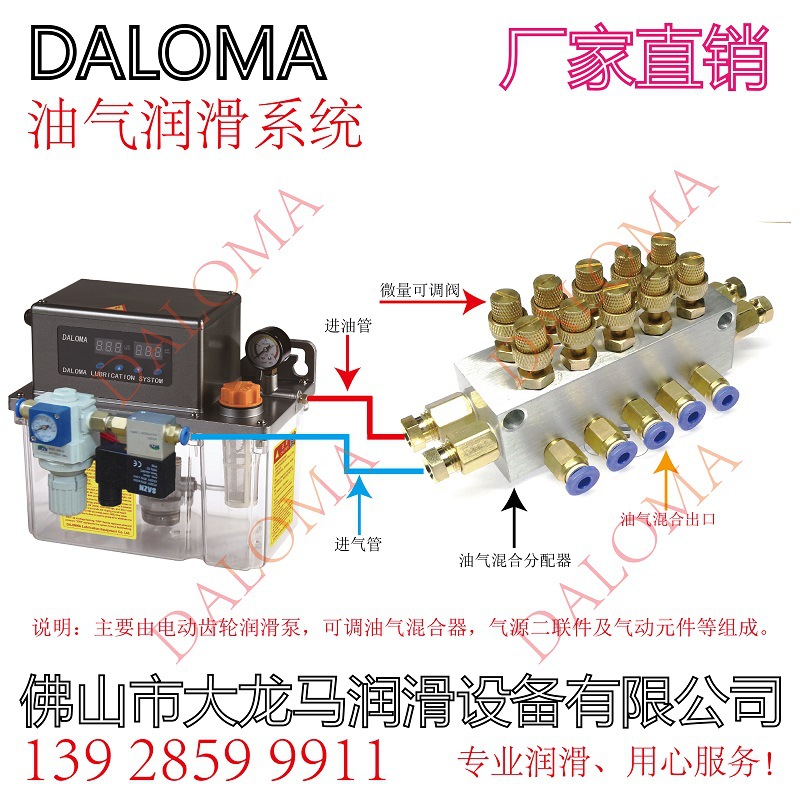 油气微量润滑装置电动油气润滑系统 油雾润滑装置 油气混合分配器