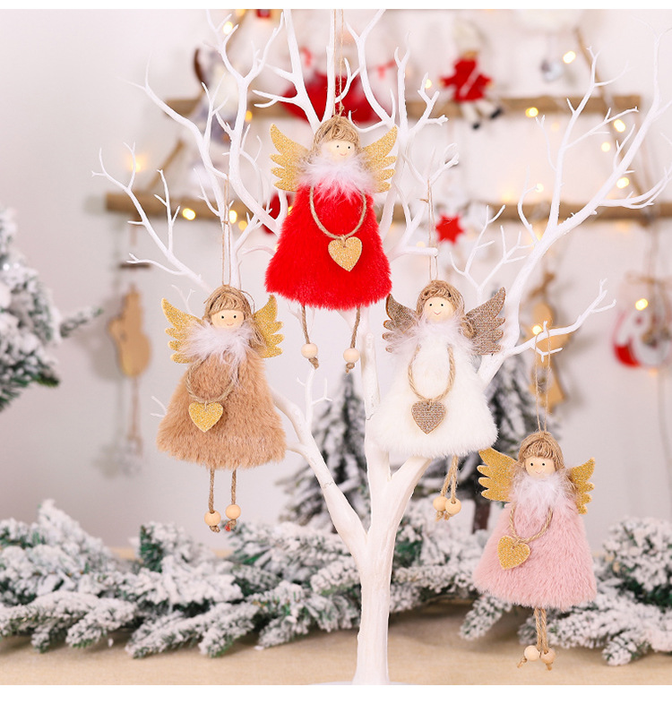 Christmas Cartoon Style Cute Angel Plush Indoor Party Festival Hanging Ornaments display picture 2