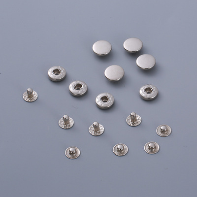 厂商直供金属服装辅铜暗扣定做不锈钢金属圆形按扣揿钮可定制|ms