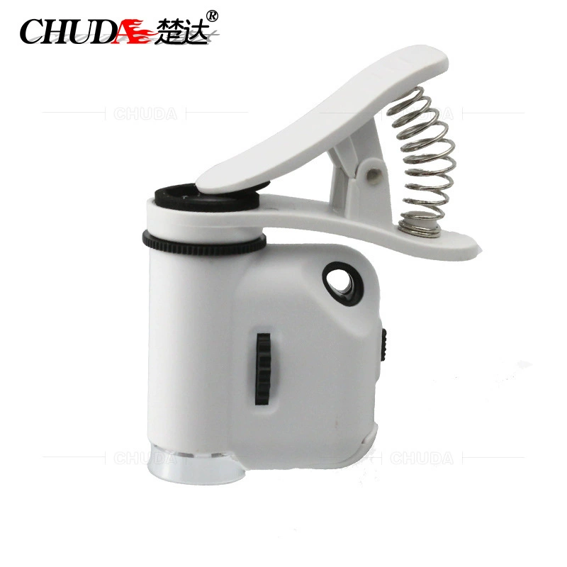 Chuda мини-микроскоп для мобильного телефона 55 раз со светодиодной подсветкой ювелирные изделия антикварная идентификация мобильного телефона увеличительное стекло