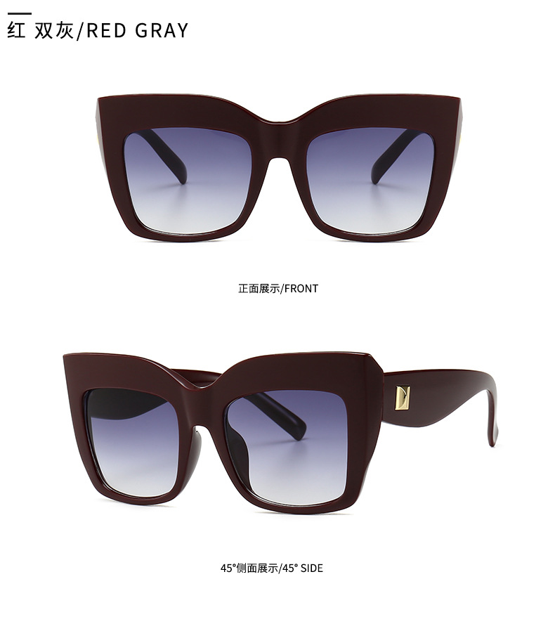 European and American retro sunglasses cat eye big frame sunglasses trendpicture6