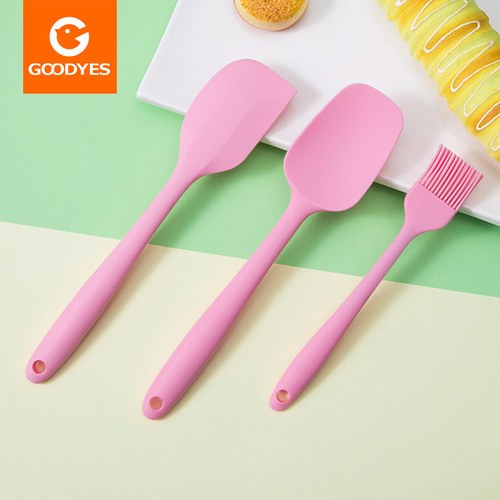Integrated silicone spatula oil brush spatula cake cream mixing spatula baking tool set factory direct supply wholesale
