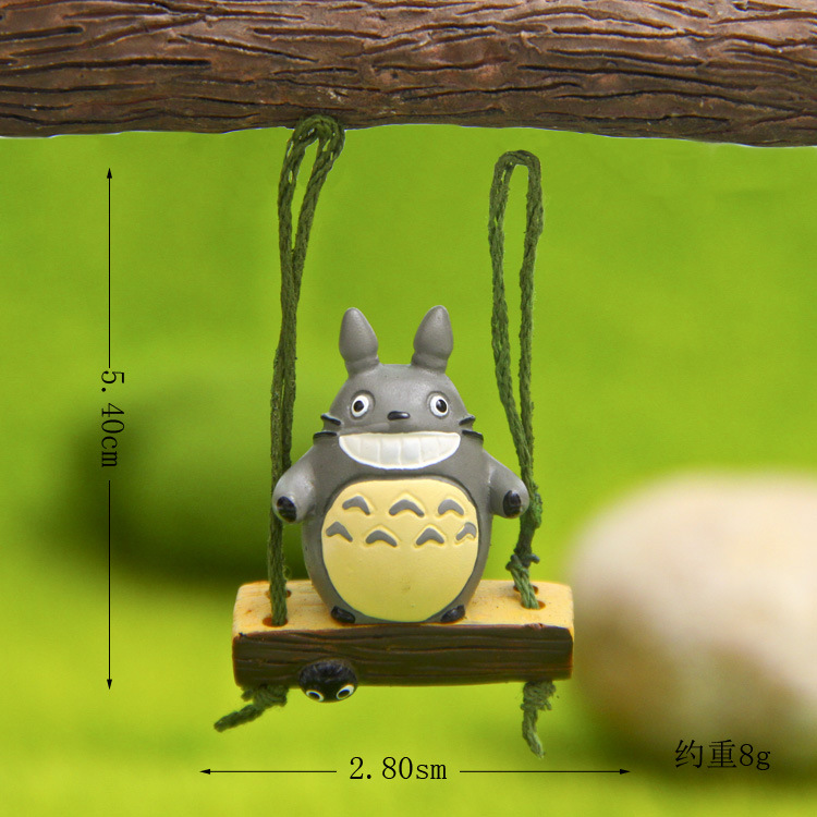 Studio Ghibli My Neighbor Totoro Swing Figurine DIY Figure Home Garden  Decor