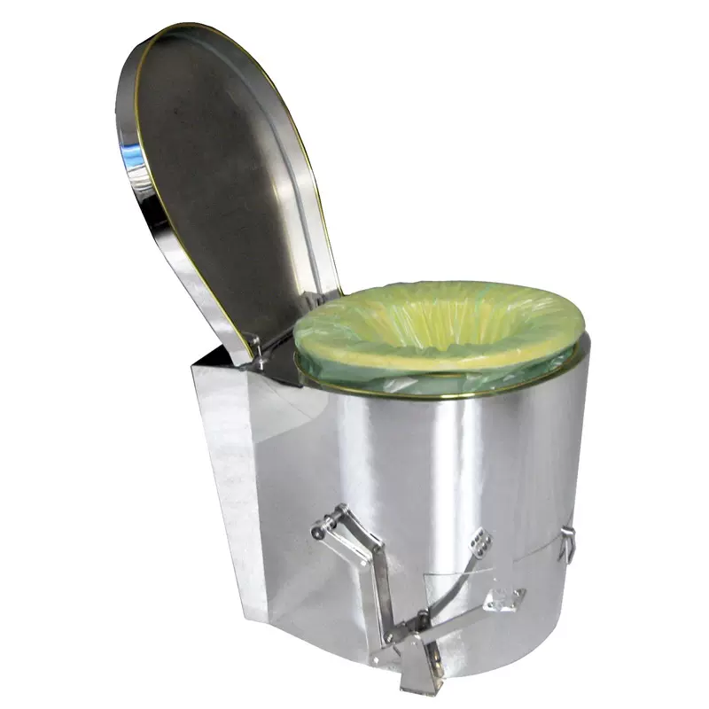 【】车船机械打包不锈钢马桶(自带储粪箱，可移动座便)户外