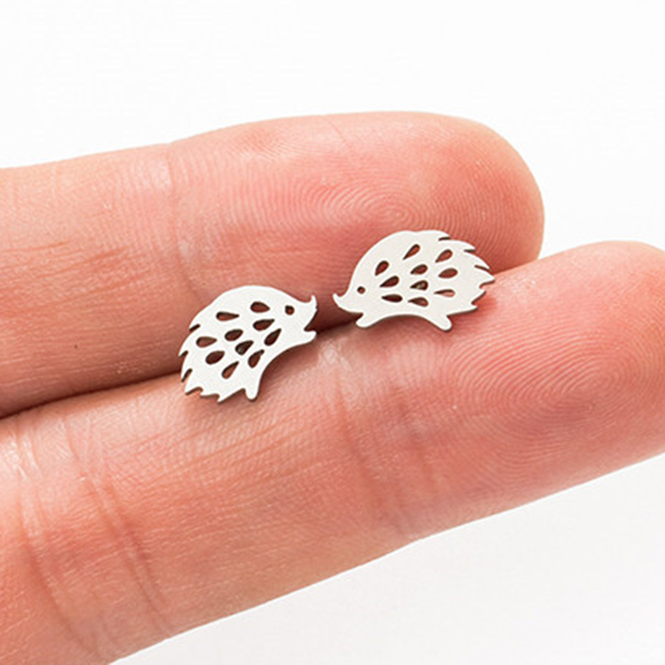 Simple Hedgehog Alloy Earrings Wholesale