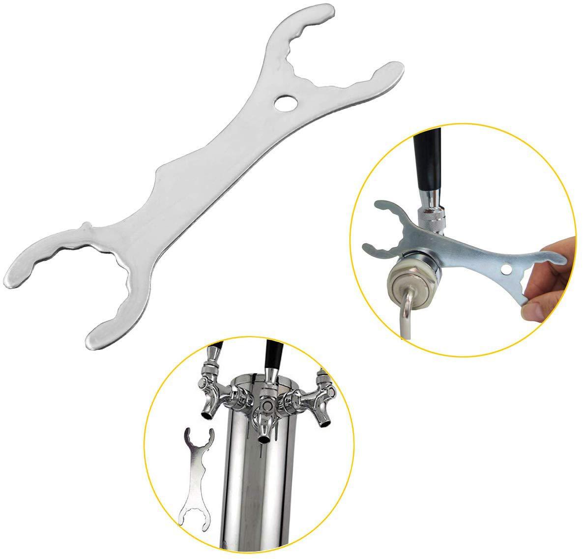 Beer Faucet Wrench 酒柱安装扳手工具装酒头 啤酒龙头不锈钢扳手