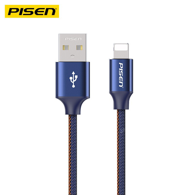 Câble de données Apple en alliage d'aluminium denim Pinsheng adapté pour 7, iPhone 8, Apple X XSmax charge rapide_voghion.com