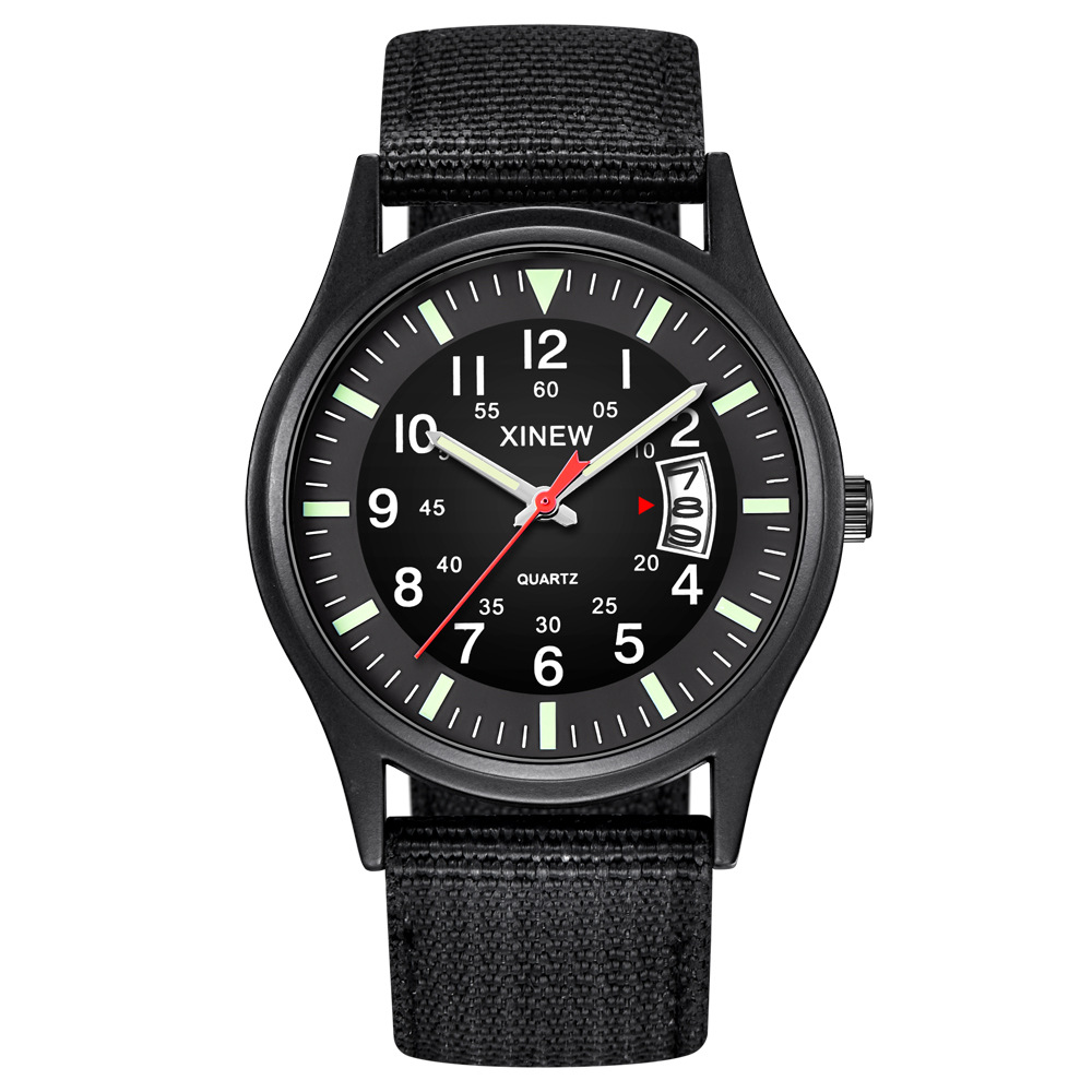 Foreign Trade New Men's Watches Fashion Nylon Belt Calendar Quartz Watch Aliexpress Wish New Specials Men's Watch