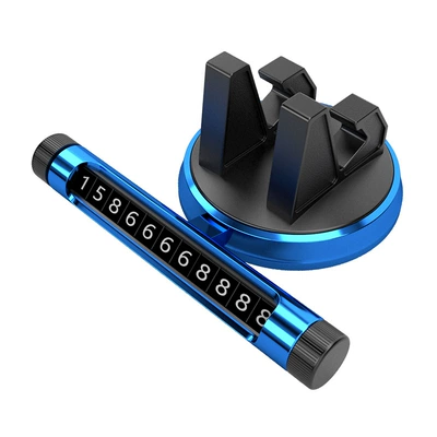 moving car number plate, Car phone holder - blue