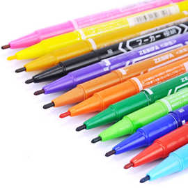 小双头油性笔12色彩色笔记号笔PC板上记号笔特流标签笔双头MO120