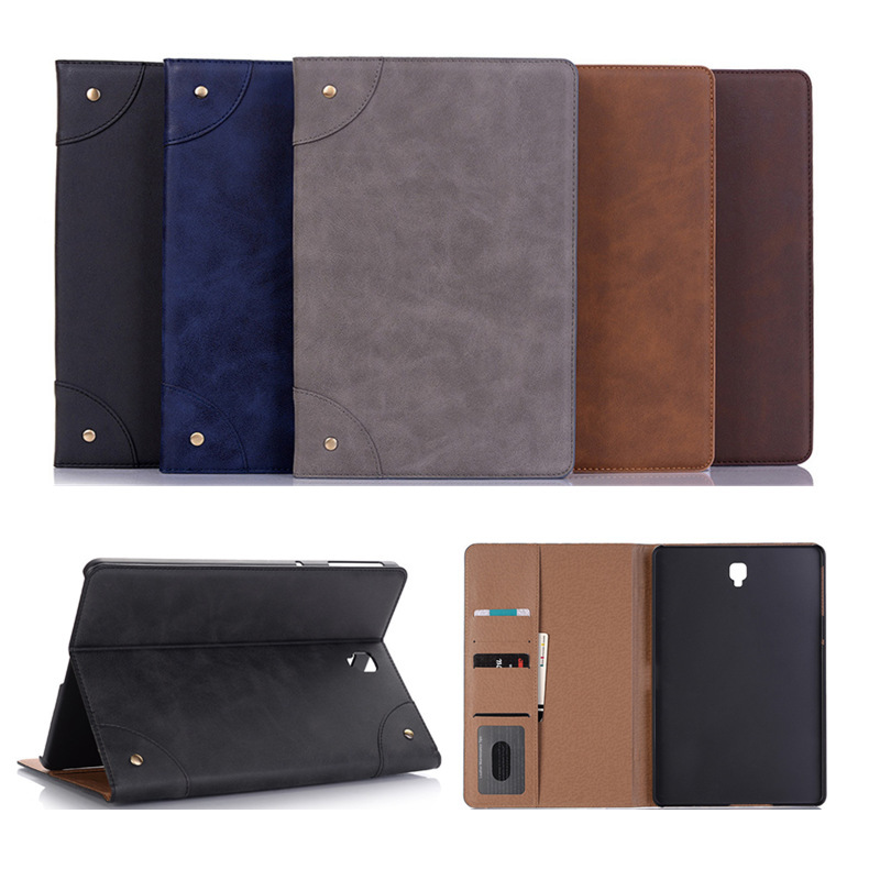 For Samsung Galaxy Tab s4 10.5 Case T830 T835 Retro Book Flat Leather Case