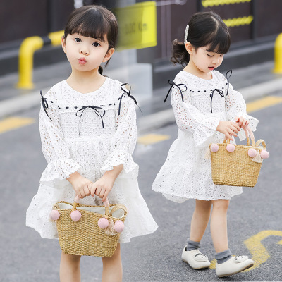 女童连衣裙2019新款蕾丝春秋新款韩版一件代发|ru