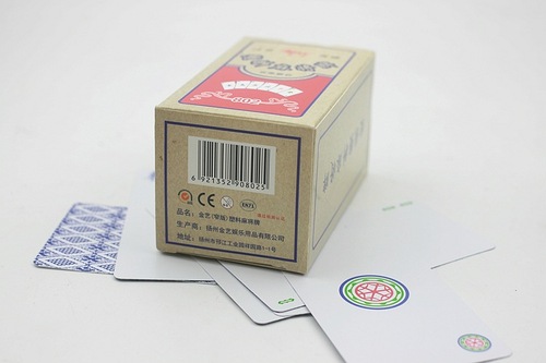 Jinyi Narrow Plastic Mahjong Playing Cards Portable Travel Pack Plastic Mahjong