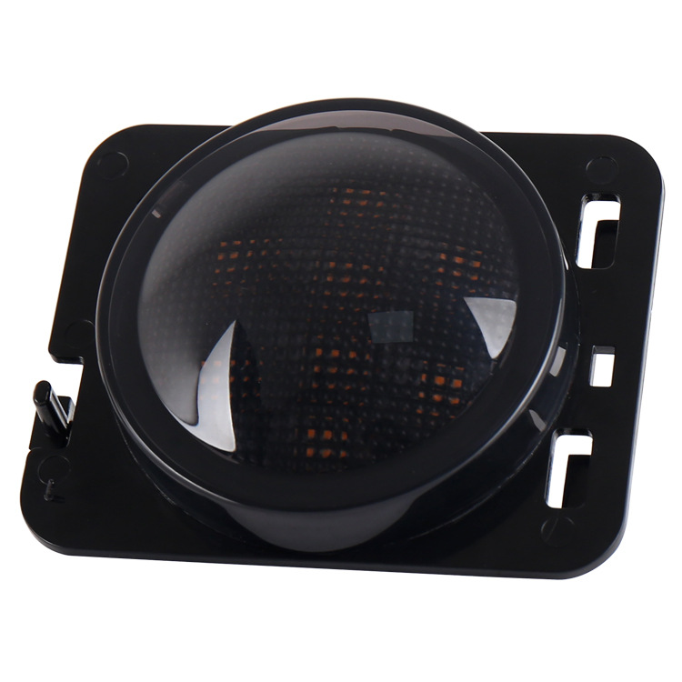 Factory Direct Sales Wrangler Wheel Eyebrow Lights Suitable for Jeep Led Modified Car Lights Yellow Light Side Lights Fog Lights Smoked Black