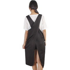 加大交叉背帶工服髮廊美發技師服美容美甲師寵物工作服圍裙中工服