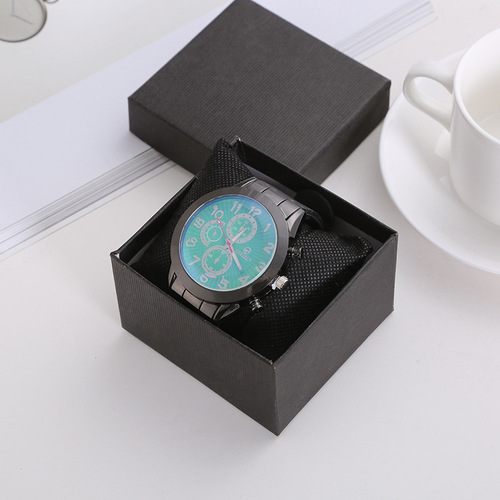 Factory Direct Sales Accord Pattern Watch Box Jewelry Gift Box Earring Necklace Accessory Packaging Box Custom Logo Wholesale