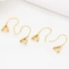 DIY earrings accessories pure copper plating 14K real gold melon seed buckle ear hook Korean handmade earrings material accessories