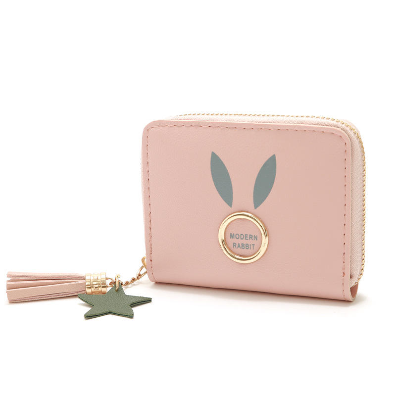 Korean Rabbit Ears Printing Zipper Short Wallet Wholesale display picture 14