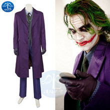 漫路蝙蝠俠黑暗騎士小丑男希斯萊傑COS服西裝萬聖節服裝廠家直銷