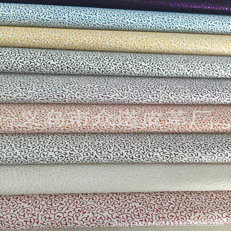 厂家直销 皮革面料PVC人造革礼品包装革酒店皮具面料 龙爪纹款革