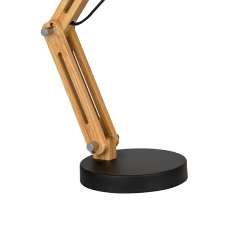 北欧ins简约创意卧室书房学生宿舍办公室实木艺铁艺折叠护眼台灯