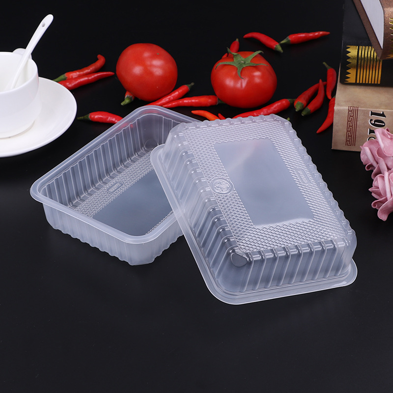 一次性可覆膜PP塑料包装盒  生鲜冷冻食品可封口吸塑托盘厂家生产