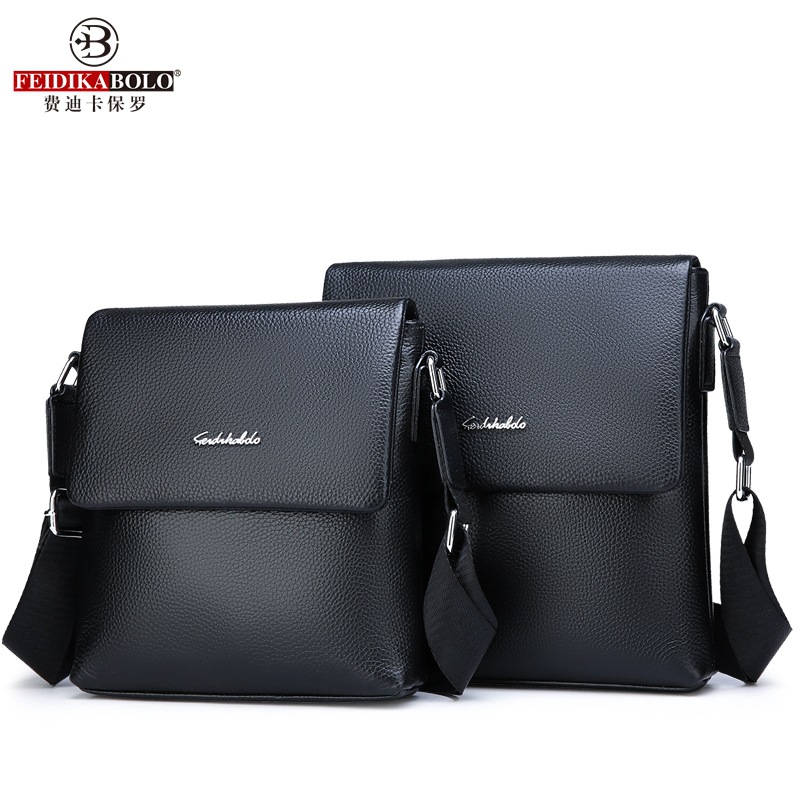 New fashion leather men's bag first laye...