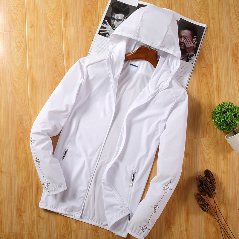 Spring and summer outdoors Men's Sunscreen Light and thin monolayer waterproof motion Jersey Cheaters Quick drying Skin clothing
