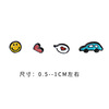 Cartoon asymmetrical set, earrings, car, Japanese spaceship, South Korea, giraffe