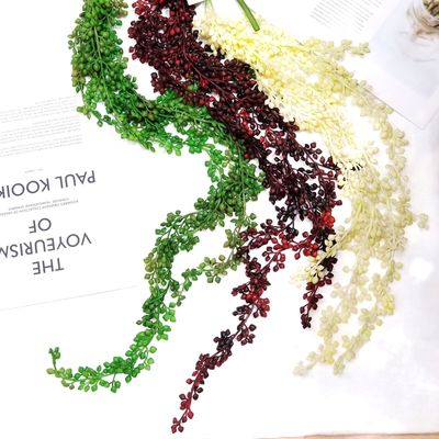 广海 手感软胶情人泪 五叉多肉粒串 仿真佛珠情人泪珍珠吊兰绿色