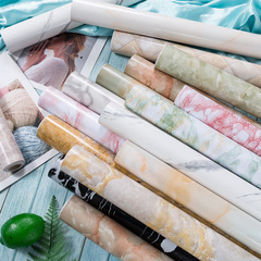 Thickened marble wallpaper self-adhesive kitchen waterproof and oil-proof sticker tile furniture renovation cabinet background wall wallpaper