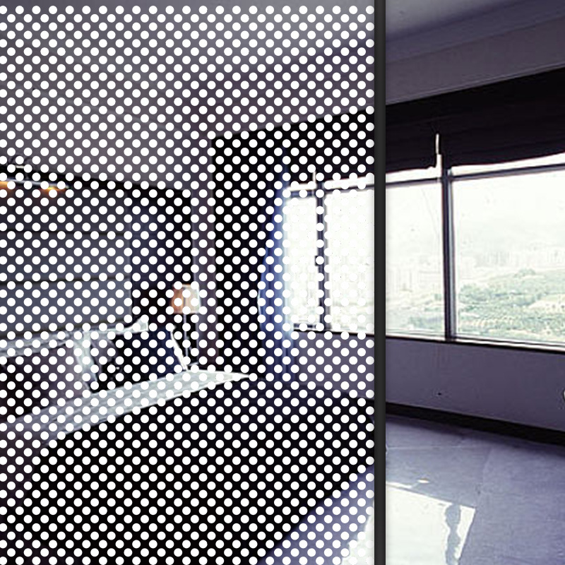 03白圆点夹胶玻璃PET夹层玻璃中间膜无胶装饰膜厂家批发