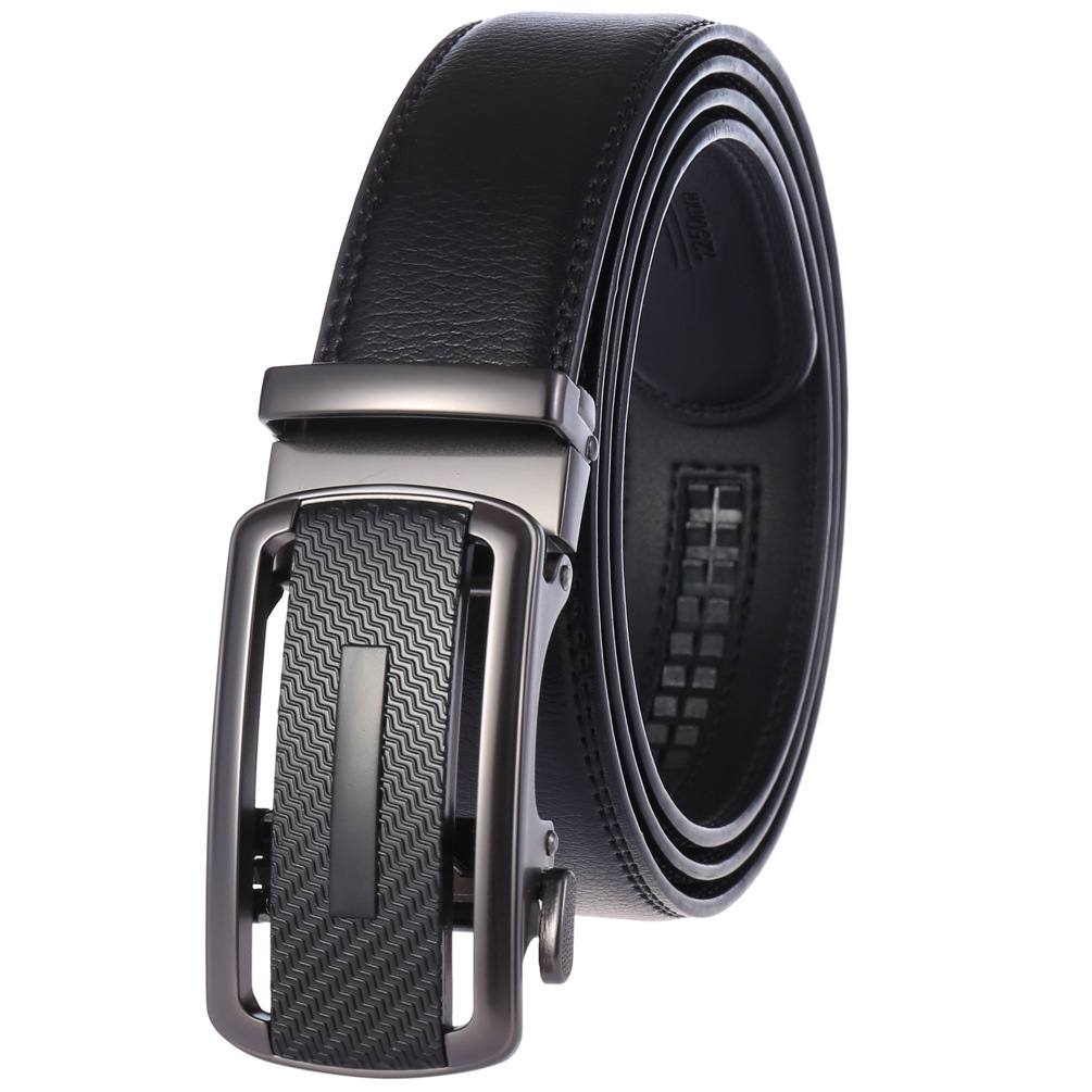 Minimalist Retro Leather Belt For Men With Automatic Buckle_voghion.com