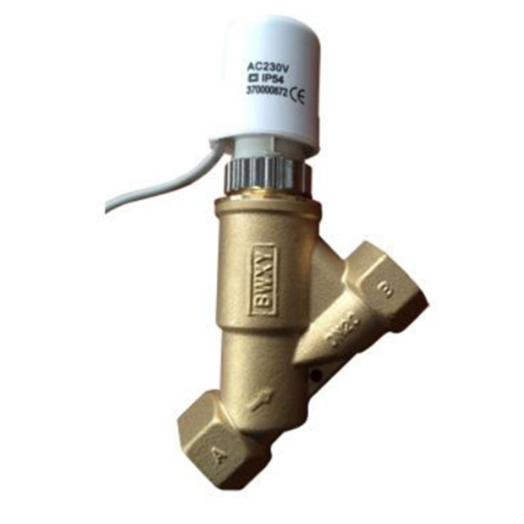 黄铜电动二通平衡阀 螺纹式电动平衡阀DN15 DN20 DN25节能