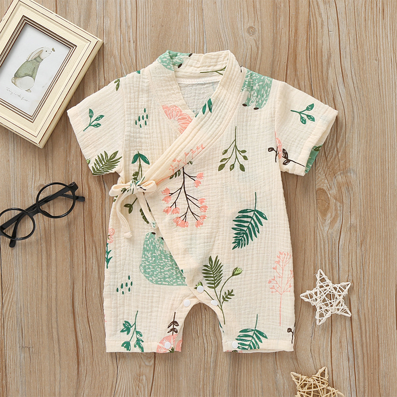 Short-sleeved Kimono Soft  Comfortable Printing Baby Romper Jumpsuit Hot Sale display picture 16