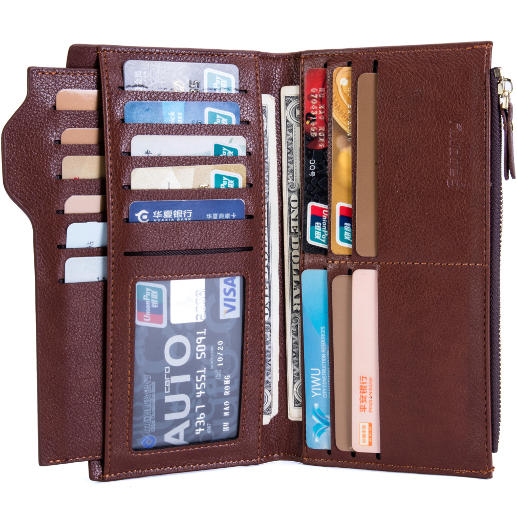 Long Wallet Men's Wallet Men's Rfid Card Bag Clutch Wallet Baborry Clutch Bag