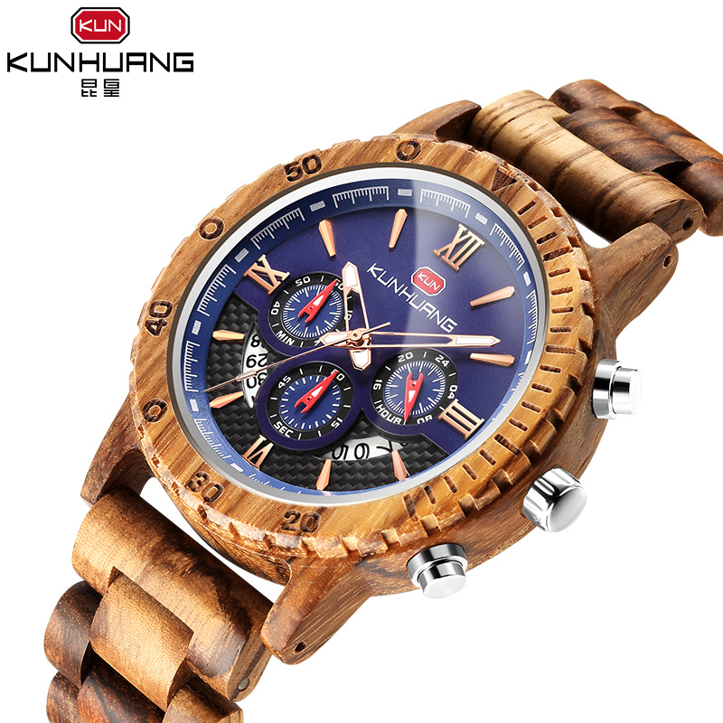 Montre en bois Quartz  - Ref 3423429 Image 1