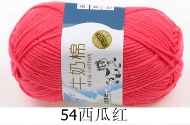 Пряжа Milk Cotton — моток 5-слойная средней крупности, 50 г, доступно 91 цвета